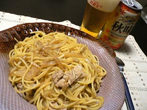 豚ごぼうパスタ