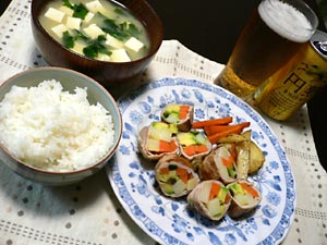 豚肉の野菜巻き