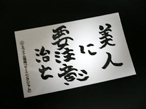 「美人に要注意　治七」